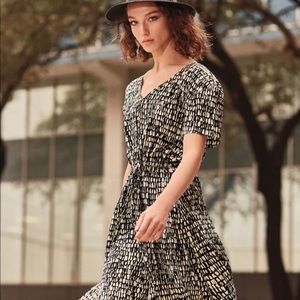 NWT Eileen Fisher petite printed silk dress